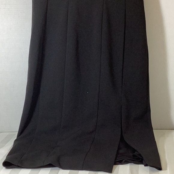 AQUA Embellished Neck Sheath Dress Women's 4 Black Cap Sleeve Zip Closure - Picture 6 of 10